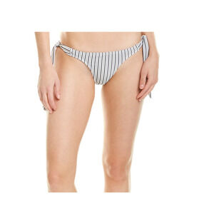 Suboo Cabana Side Tie Striped Grey/Blue Bikini Bottom Size 6 NEW $90